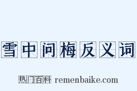 雪中问梅反义词是什么意思的图片